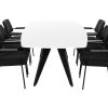 Cheak vergadertafel 220×110 cm wit zwart