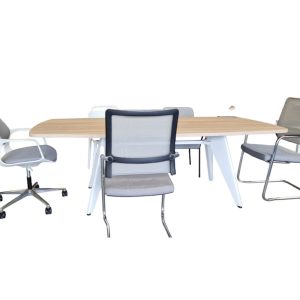 Cheak vergadertafel 220×110 cm Scandinavisch eiken wit
