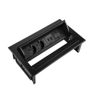 PLUX06 inbouw stroomunit – 2× HDMI – zwart