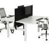 BASE06 slingerduobureau 2×120×80 cm volledig wit