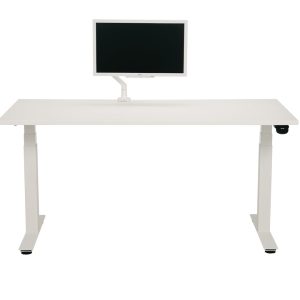 YOUP03 elektrisch zit-sta bureau 180×80 cm volledig wit met Bluetooth