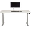 YOUP03 elektrisch zit-sta bureau 180×80 cm wit zilvergrijs met Bluetooth