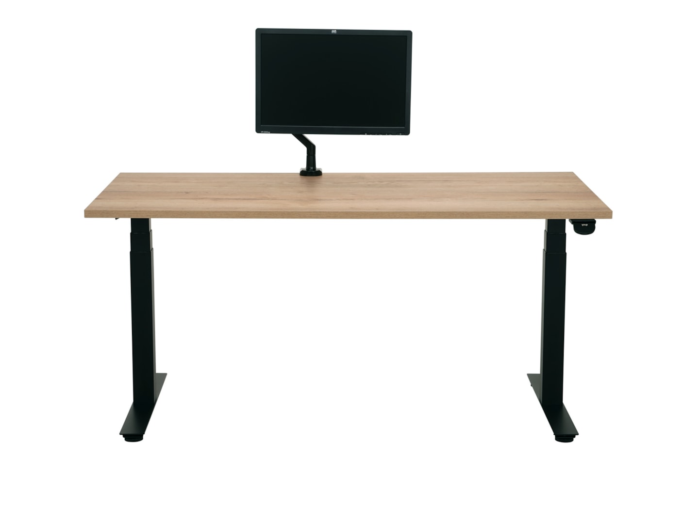 YOUP03 elektrisch zit-sta bureau 200×100 cm eiken zwart met Bluetooth
