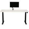 YOUP03 elektrisch zit-sta bureau 180×80 cm wit zwart met Bluetooth