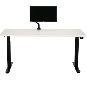 YOUP03 elektrisch zit-sta bureau 200×100 cm wit zwart met Bluetooth
