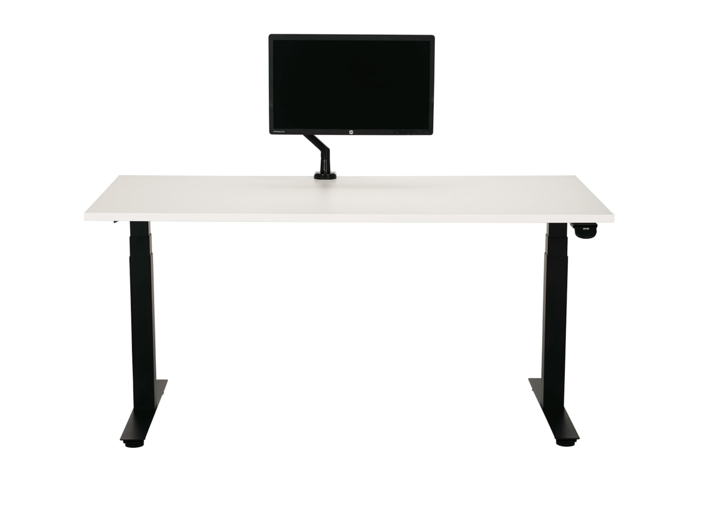YOUP03 elektrisch zit-sta bureau 120×80 cm wit zwart met Bluetooth