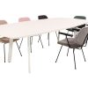MAYA ovale vergadertafel 320×120 cm volledig wit