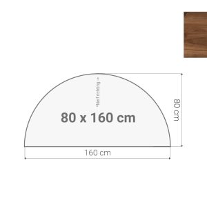 Los halfrond aanzetblad 80×160 cm cognac walnoten
