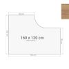 Los hoekbureaublad 160×120 cm eiken