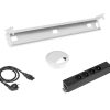 Kabelset voor zit-sta bureau – 4 stopcontacten + doorvoer – wit