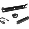 Kabelset voor zit-sta bureau – 4 stopcontacten + doorvoer – zwart