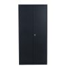 OPBE zwarte draaideurkast 92×42×195 cm met 4 legborden