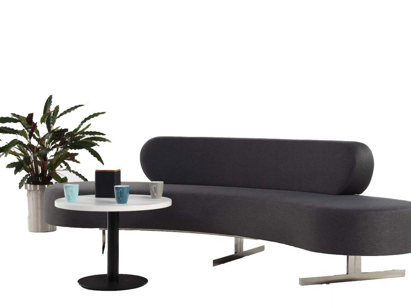 FLEX ontvangstbank 252×117×72 cm – stof naar keuze