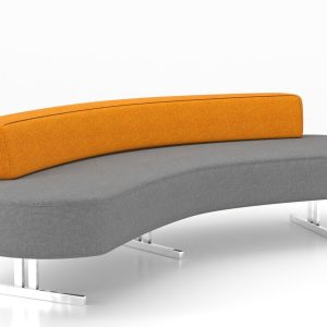 FLEX ontvangstbank 252×117×72 cm – stof naar keuze - Afbeelding 4