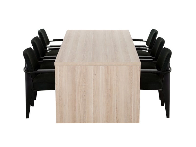 WOOD vergadertafel 220×100 cm Scandinavisch eiken