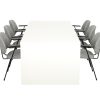 WOOD vergadertafel 220×100 cm wit