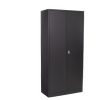 OPBE zwarte draaideurkast 80×38×180 cm met 4 legborden