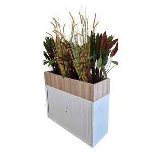 WOOD08 plantenbak voor roldeurkast 120×43×25 cm scandinavisch eiken - Afbeelding 6