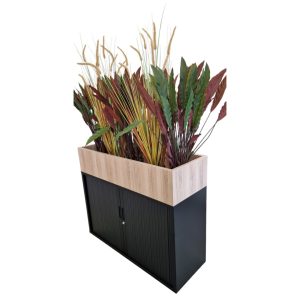 WOOD08 plantenbak voor roldeurkast 120×43×25 cm scandinavisch eiken - Afbeelding 9