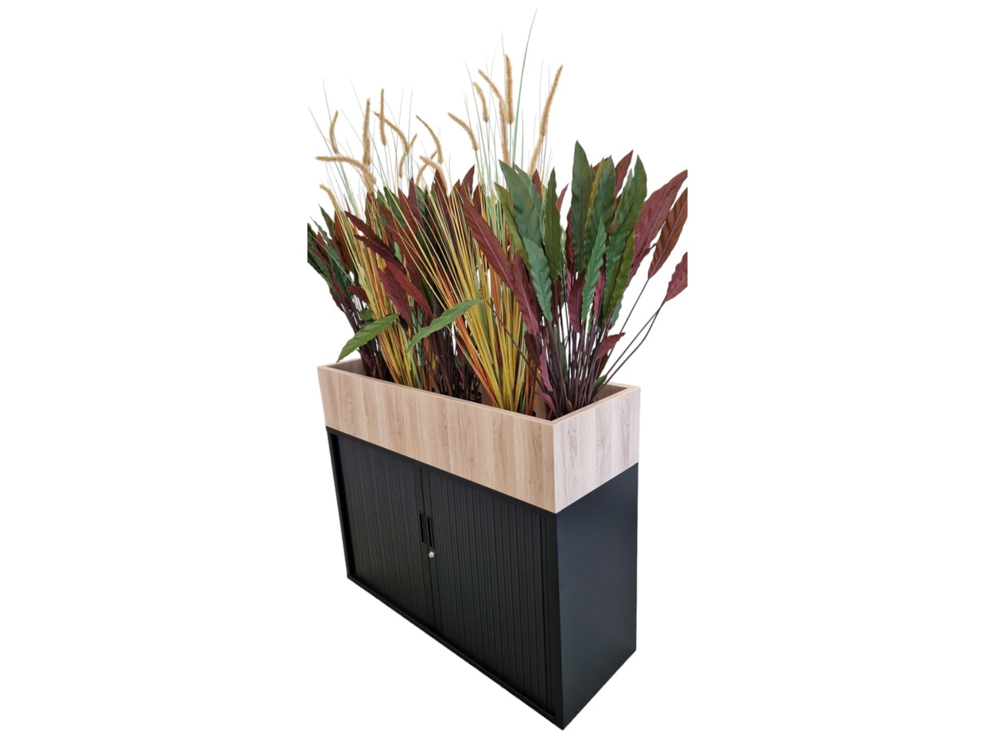 WOOD08 plantenbak voor roldeurkast 120×43×25 cm scandinavisch eiken - Afbeelding 9