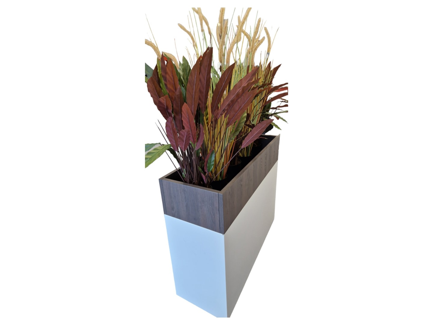 WOOD08 plantenbak voor roldeurkast 120×43×25 cm donker sepia - Afbeelding 2