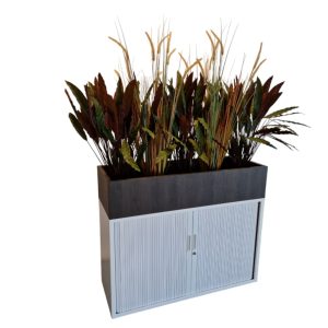 WOOD08 plantenbak voor roldeurkast 120×43×25 cm donker sepia - Afbeelding 3