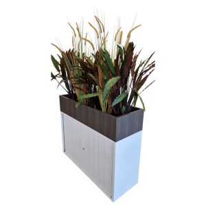 WOOD08 plantenbak voor roldeurkast 120×43×25 cm donker sepia - Afbeelding 5