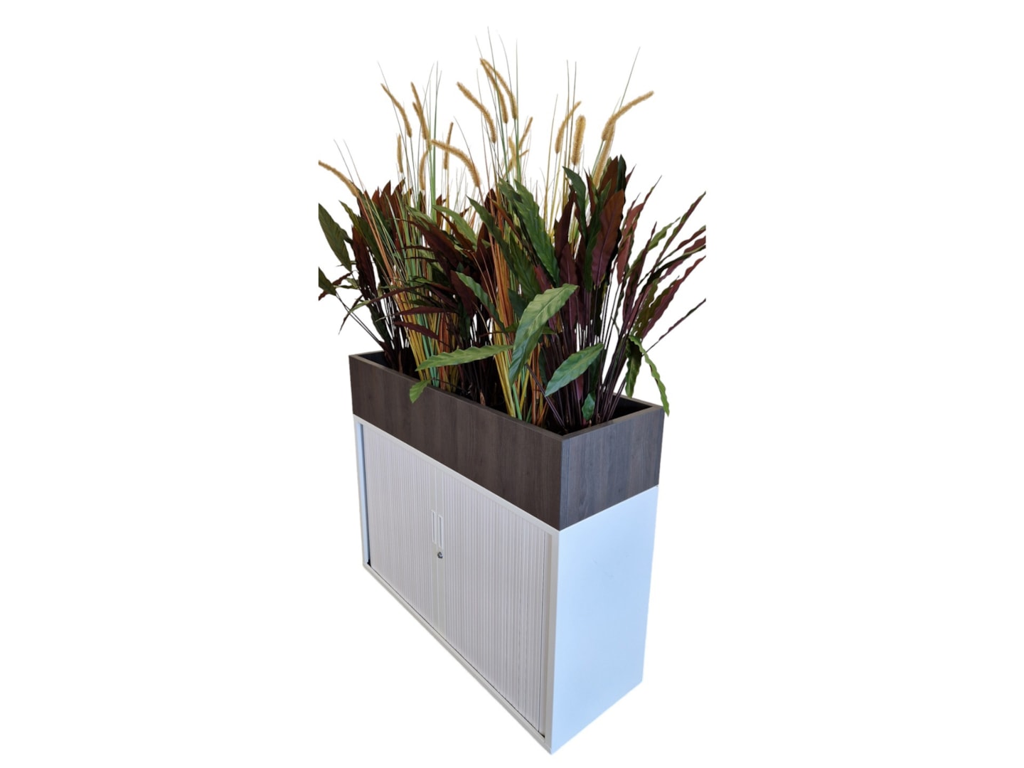 WOOD08 plantenbak voor roldeurkast 120×43×25 cm donker sepia - Afbeelding 5