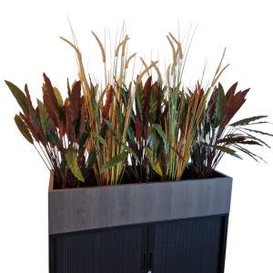 WOOD08 plantenbak voor roldeurkast 120×43×25 cm donker sepia - Afbeelding 6