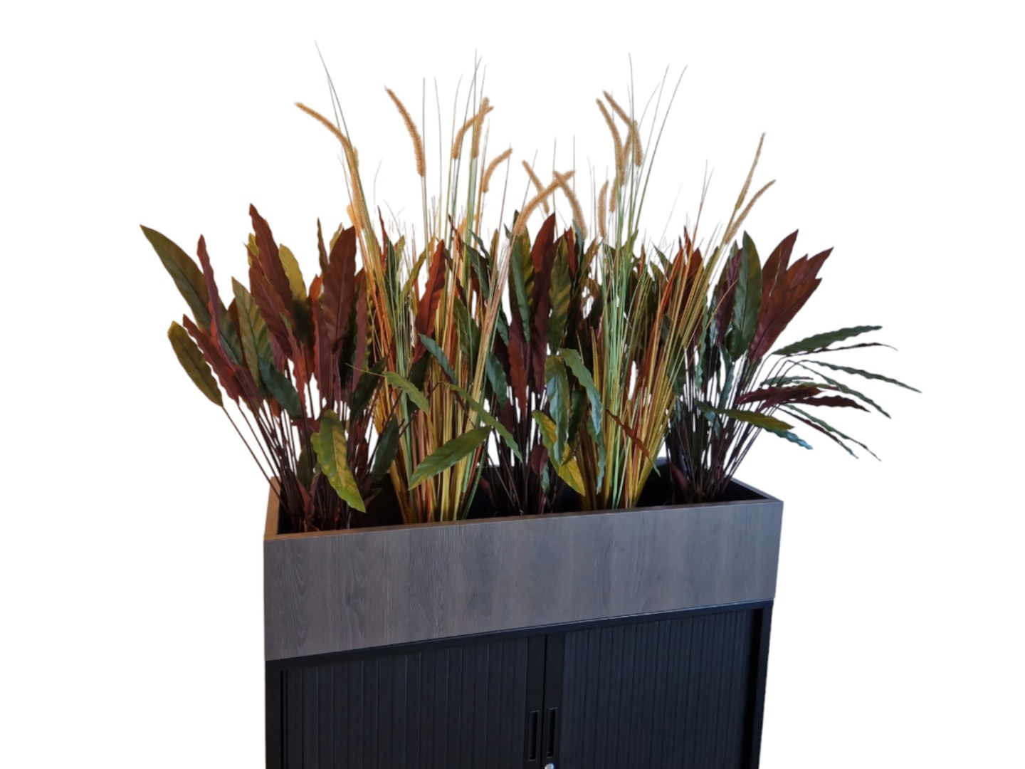 WOOD08 plantenbak voor roldeurkast 120×43×25 cm donker sepia - Afbeelding 6