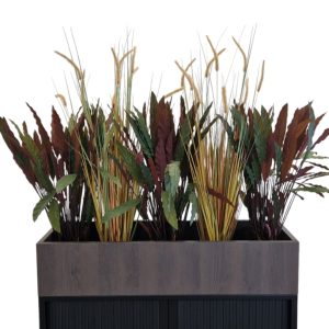 WOOD08 plantenbak voor roldeurkast 120×43×25 cm donker sepia