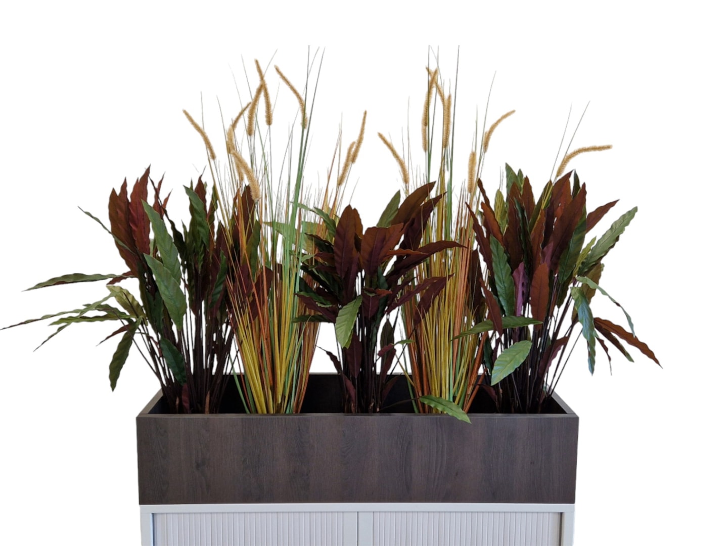 WOOD08 plantenbak voor roldeurkast 120×43×25 cm donker sepia - Afbeelding 7