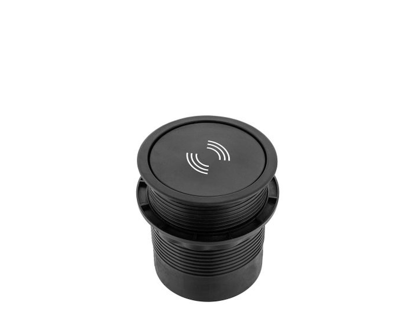 PLUX07 pop-up stroomunit met draadloos laden – zwart - Afbeelding 3