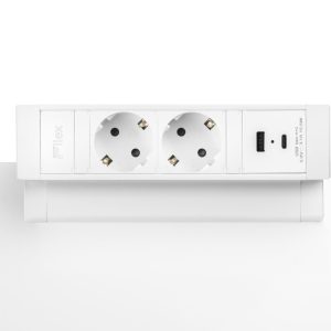 PLUX05 opbouw stroomunit met 5 m snoer en eindstekker – wit