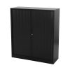 STOR roldeurkast 120×43×137,5 cm zwart met topblad zwart