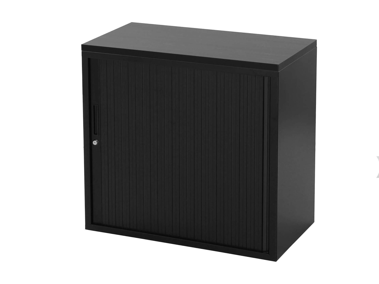 STOR roldeurkast 80×43×75 cm zwart met topblad zwart
