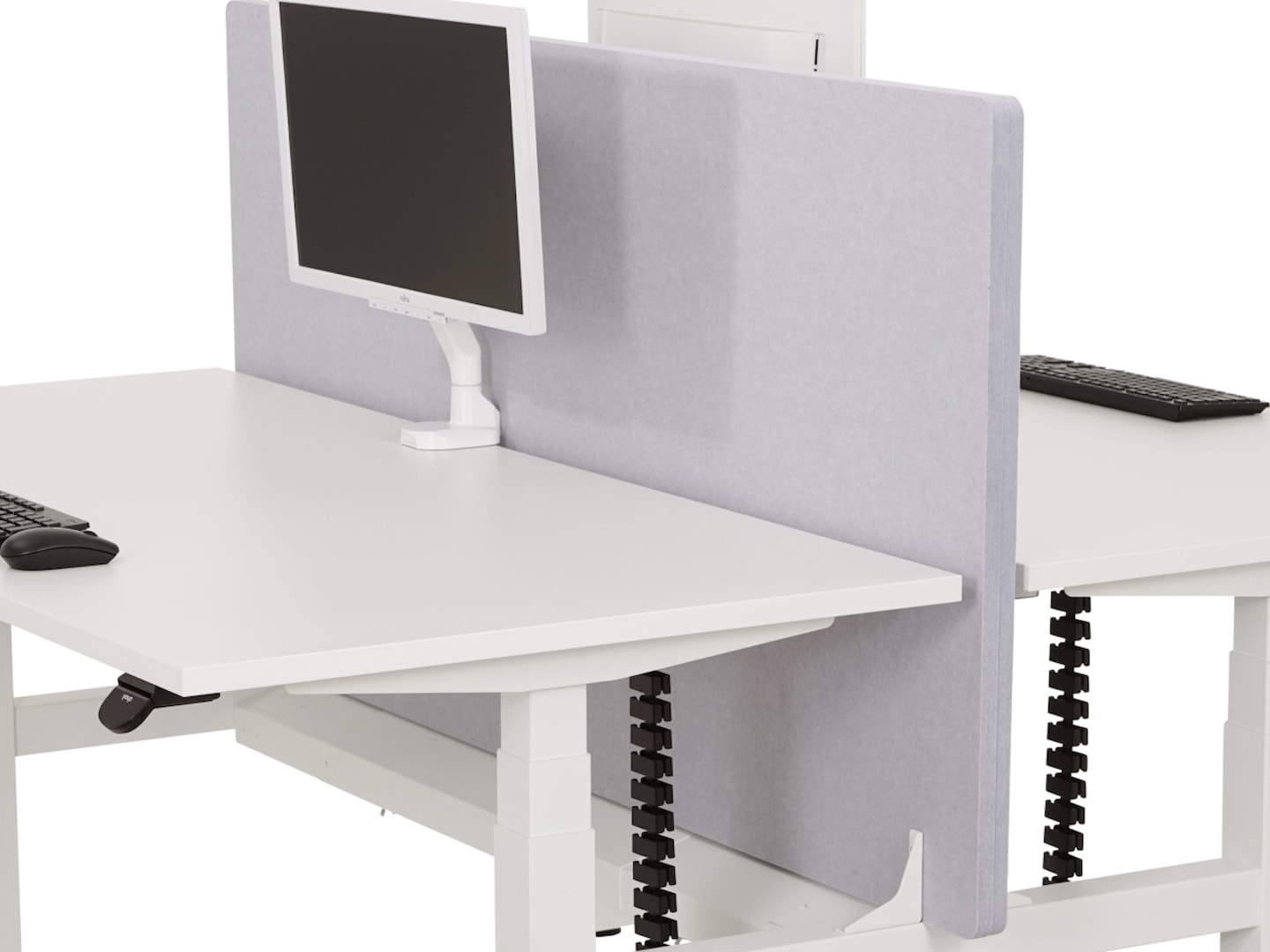STIL03 akoestische tussenwand duobureau 160×80 cm grijs