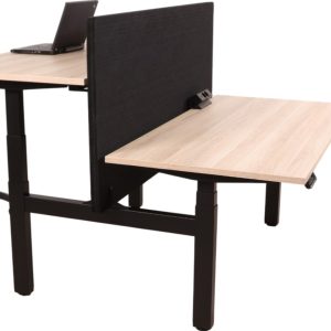 STIL03 akoestische tussenwand duobureau 140×80 cm zwart