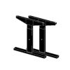 TUBE instelbaar vergadertafelframe voor blad 320×120 cm – zwart