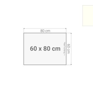 Los tafelblad 60×80 cm wit