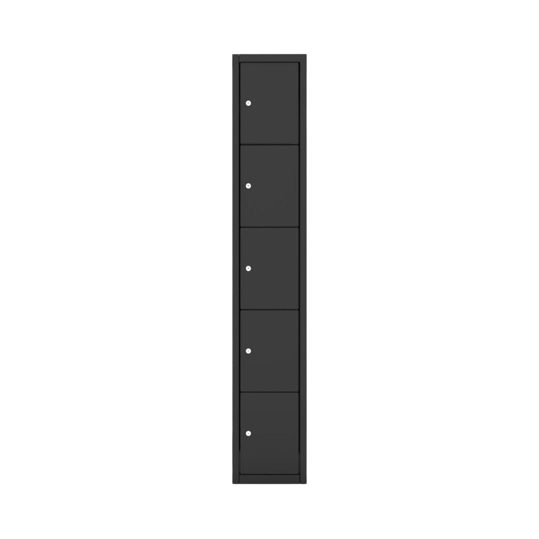 Locker VH Darkline 180-1.5 – vijf vakken in één verticale kolom