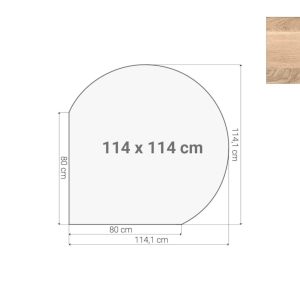 Los rond aanzetblad 114×114 cm scandinavisch eiken
