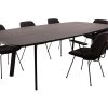 MAYA ovale vergadertafel 260×120 cm volledig zwart