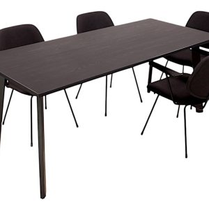 MAYA vergadertafel 180×80 cm volledig zwart