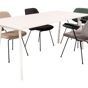 MAYA vergadertafel 200×80 cm volledig wit - Afbeelding 2