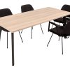 MAYA vergadertafel 200×100 cm Scandinavisch eiken zwart