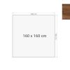 Los vergadertafelblad 160×160 cm cognac walnoten