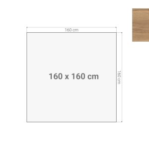 Los vergadertafelblad 160×160 cm eiken