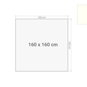 Los vergadertafelblad 160×160 cm wit