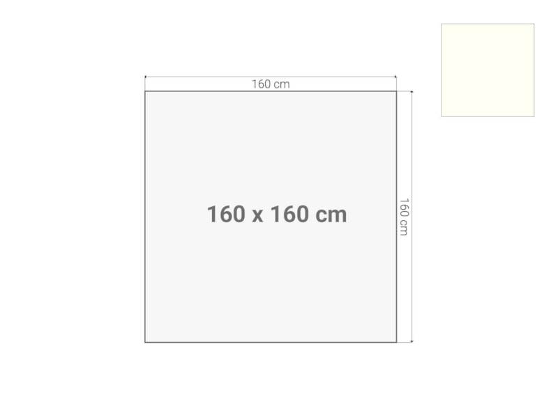 Los vergadertafelblad 160×160 cm wit
